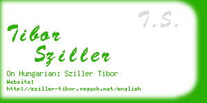 tibor sziller business card